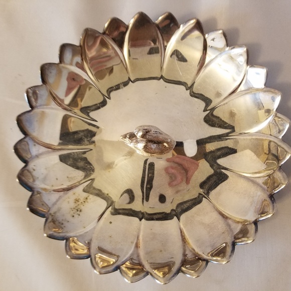 Reed & Barton Vintage Candy Dish Swan Lily Silver - Picture 4 of 8